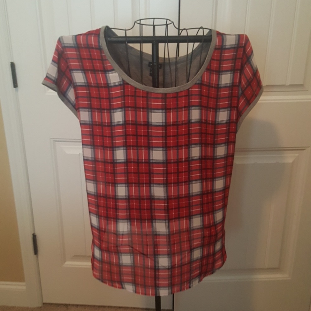 Torrid Navy, Red & White top